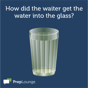 Brainteaser: A glass water
