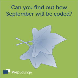 Brainteaser: September Code