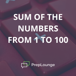 Brainteaser: 1 to 100