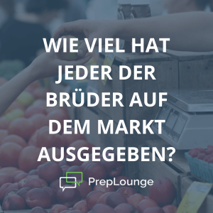 Brainteaser: Wochenmarkt