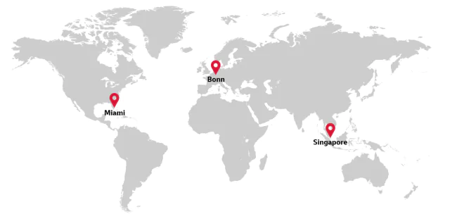 Karte mit DHL Consulting Standorten