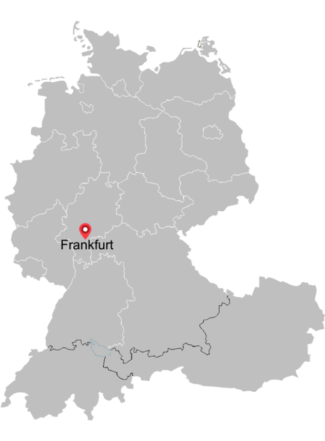 Karte mit Commerz Business Consulting Standorten
