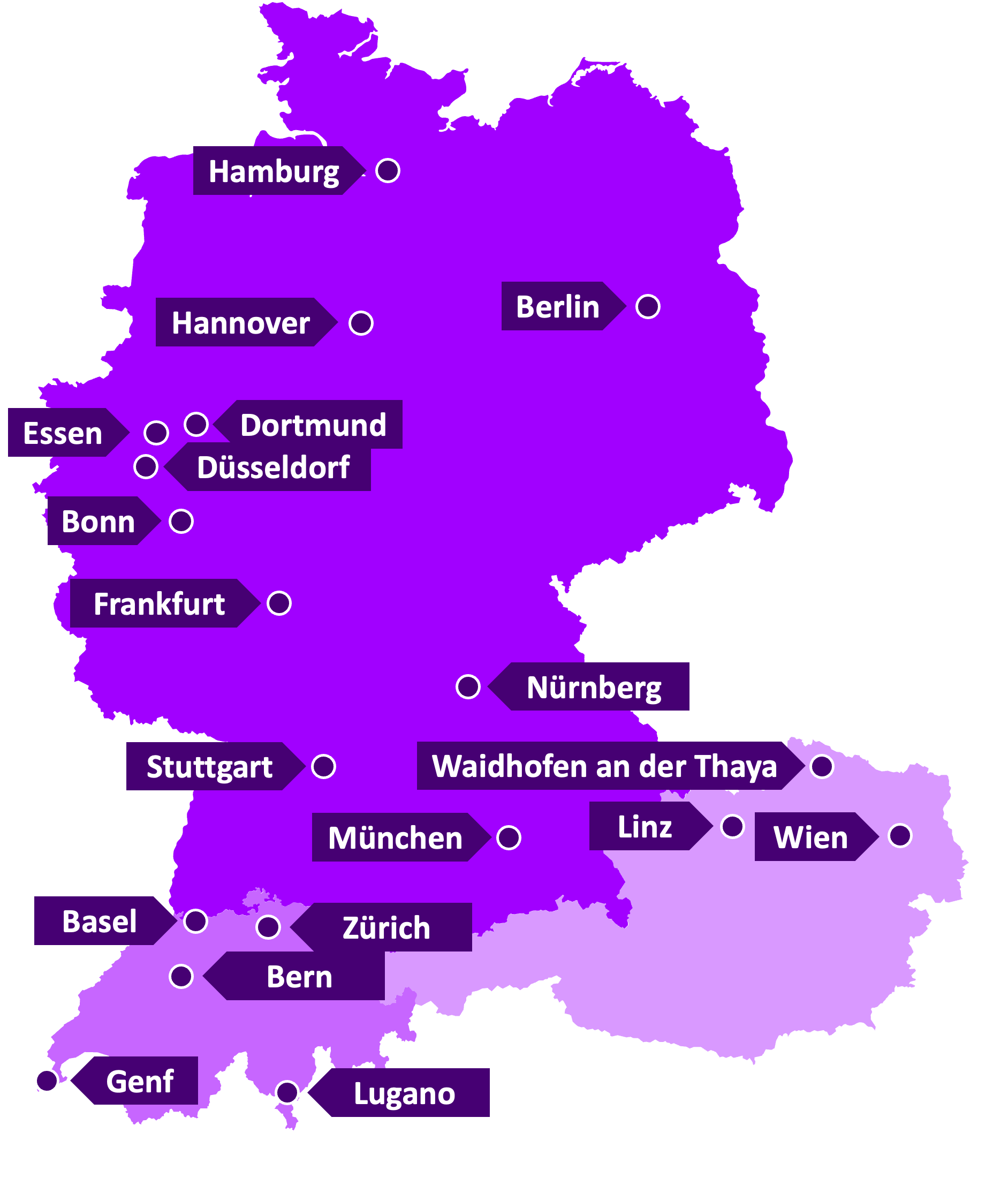 Locations of Accenture in Germany and other countries