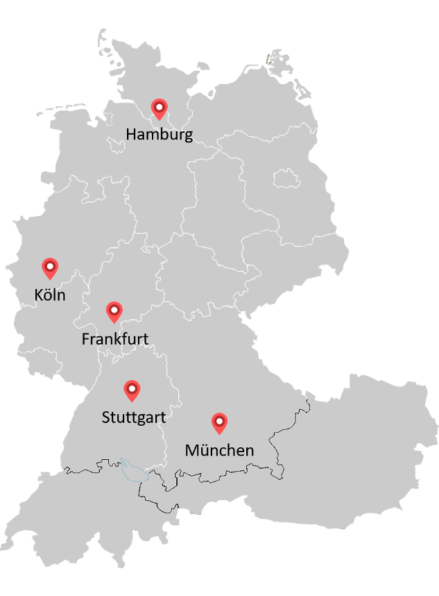 Standorte von RSM Ebner Stolz in Deutschland und weiteren Ländern