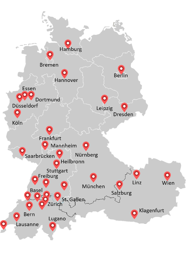 Map of EY locations