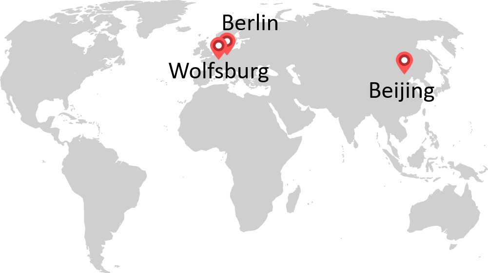 Map of Volkswagen Consulting locations