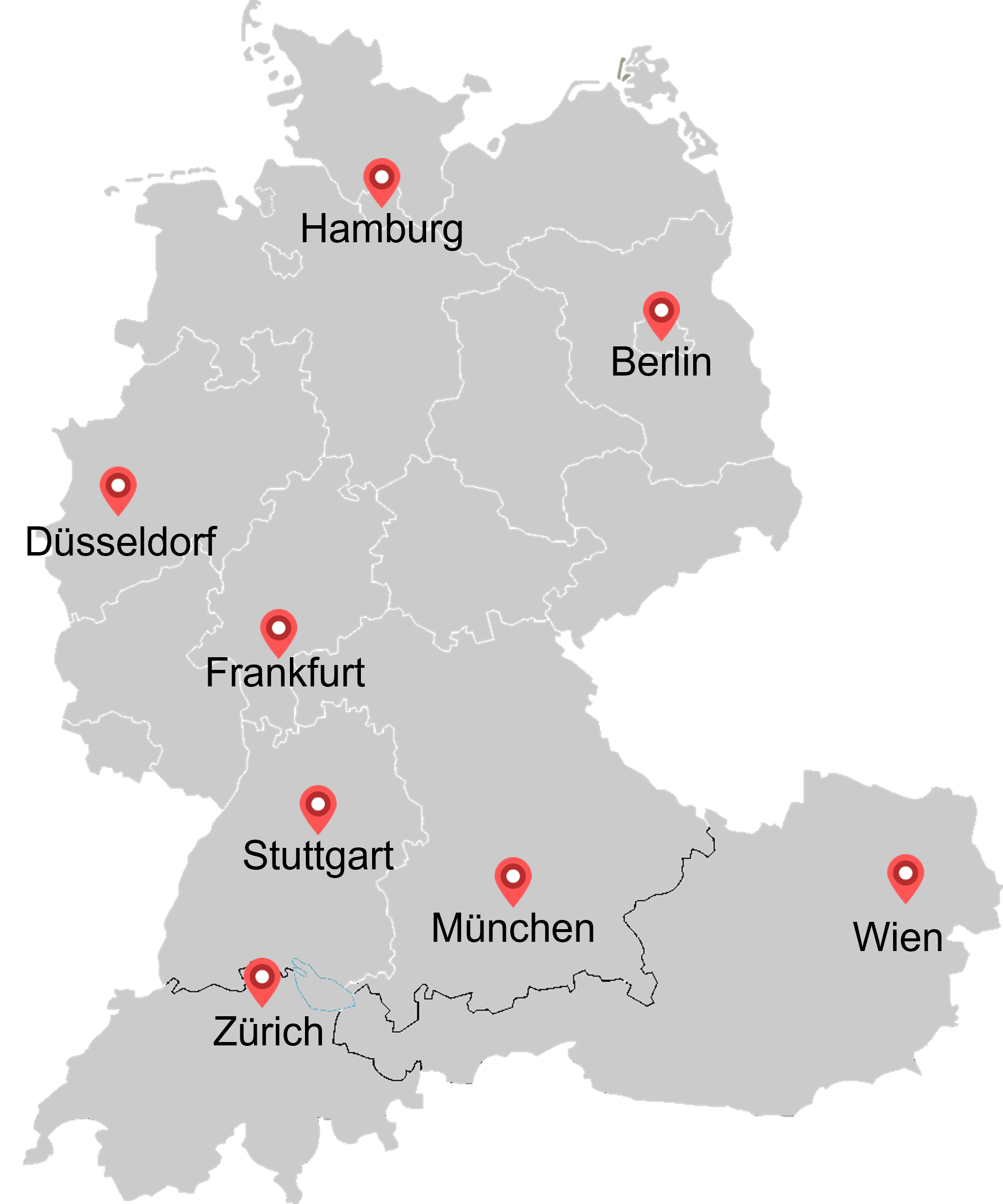 Karte mit Horváth Standorten