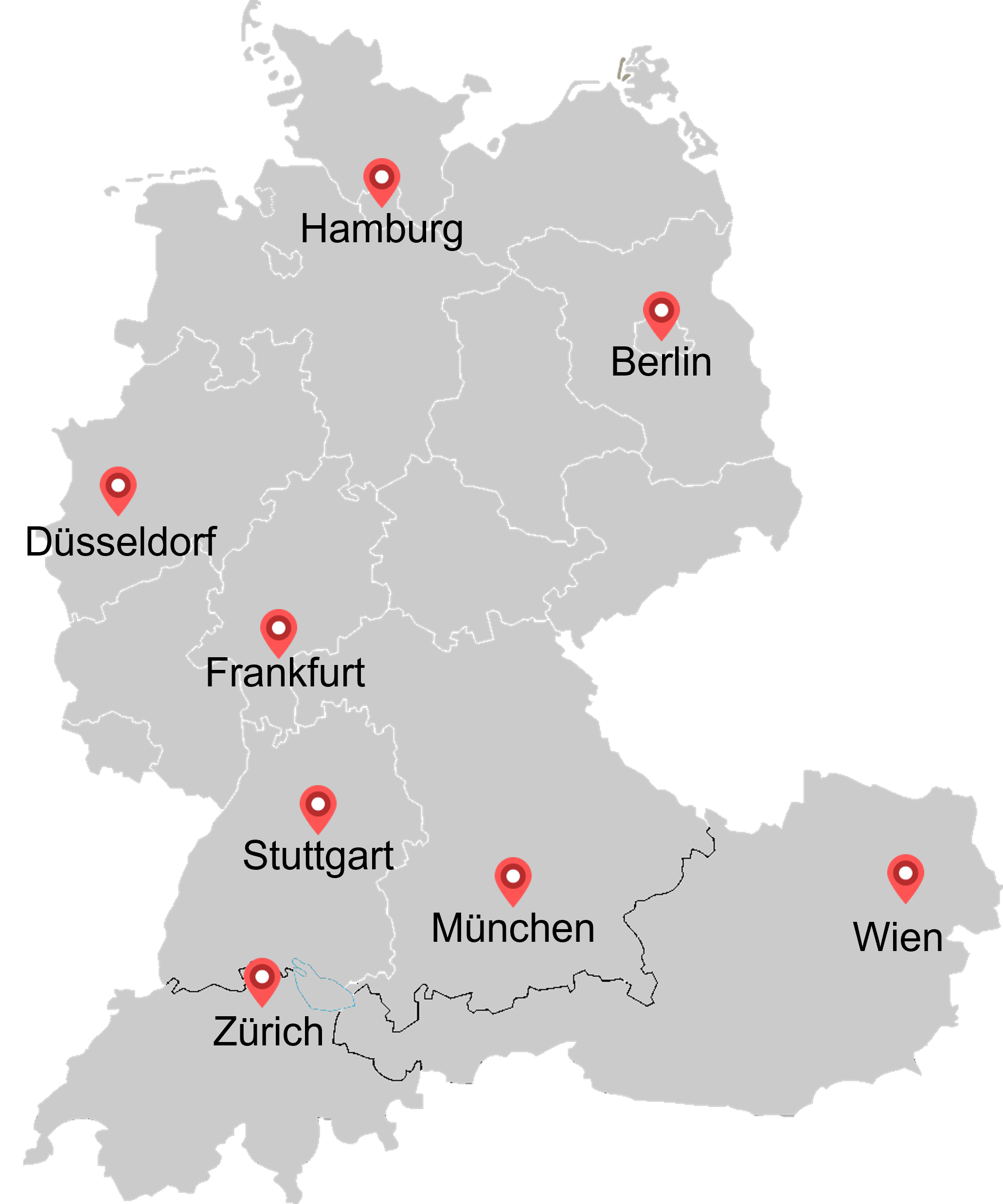 Standorte von Horváth in Deutschland und weiteren Ländern