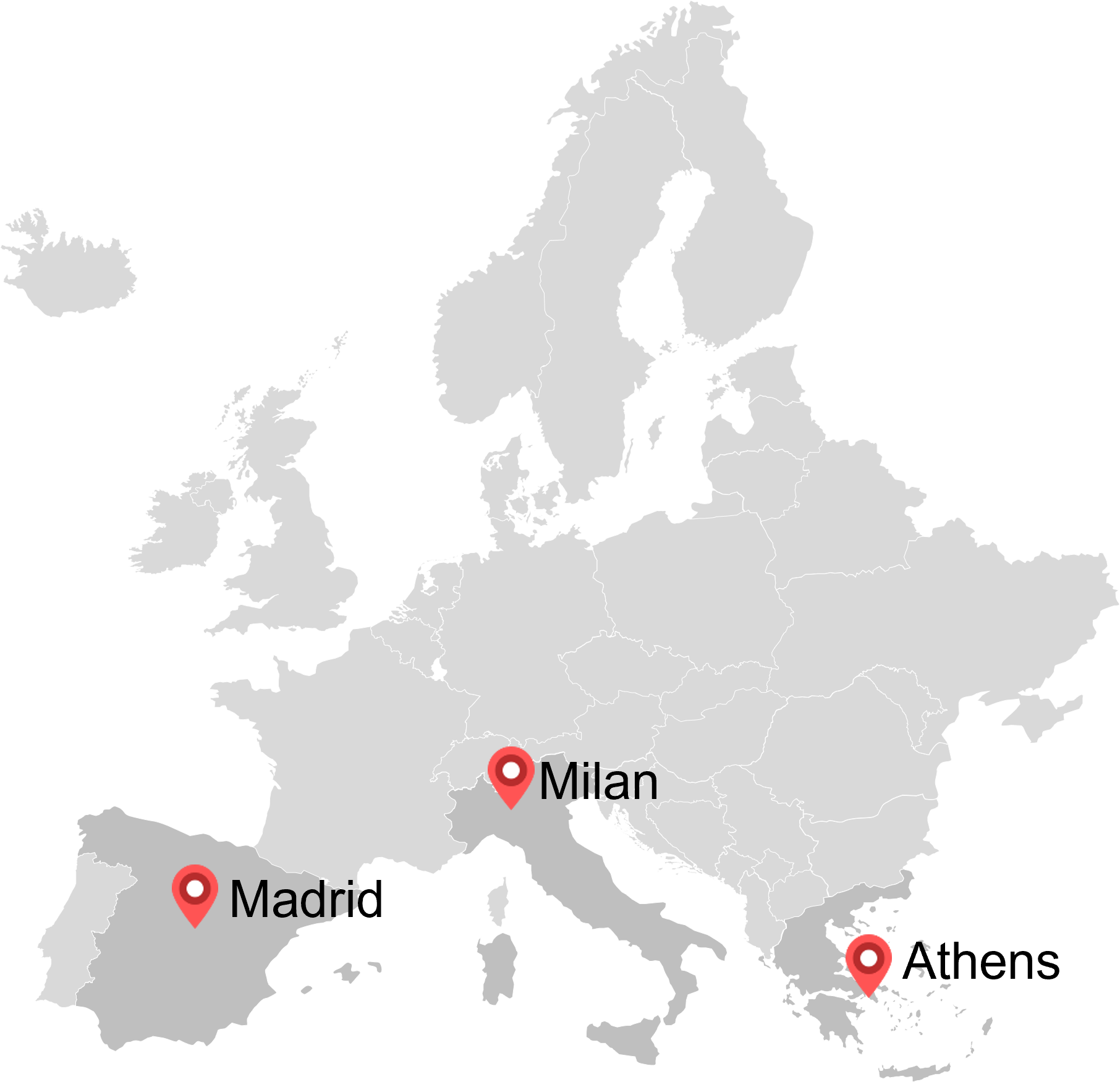 Locations of Oliver Wyman in Germany and other countries