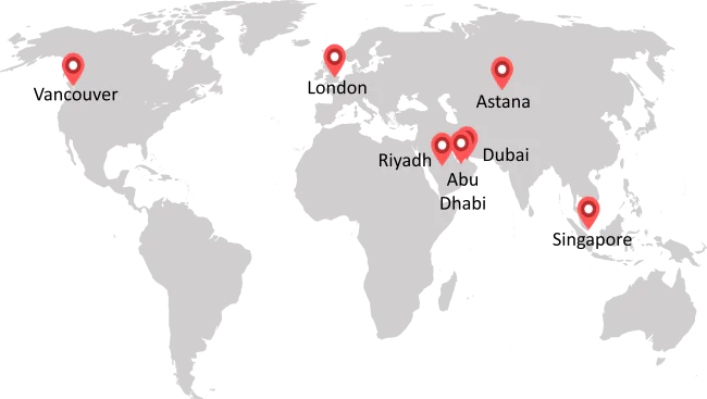 Map of Whiteshield Advisory locations