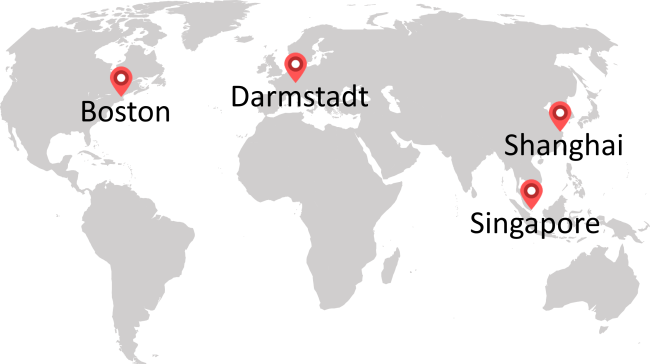 Locations of Merck Inhouse Consulting in Germany and other countries