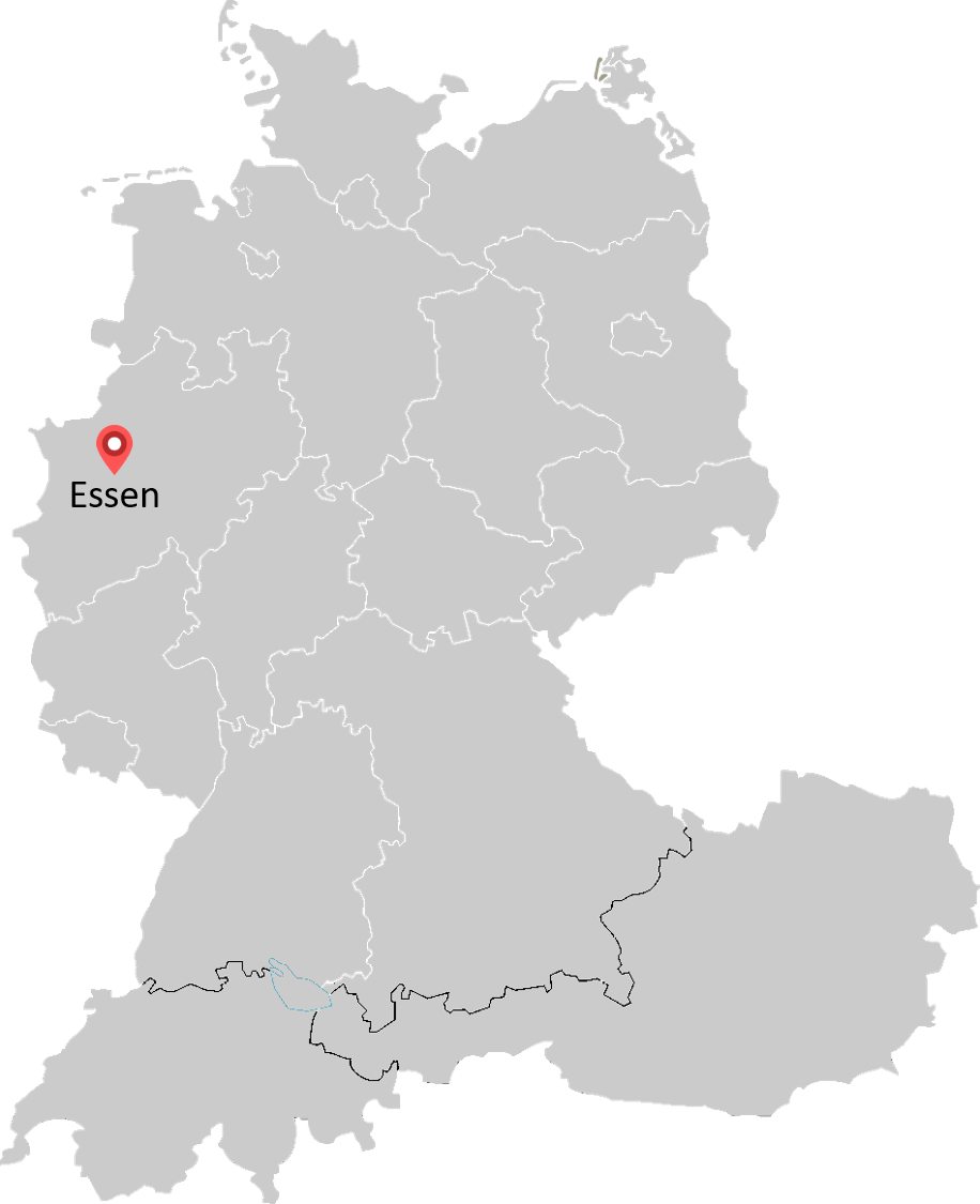 Karte mit thyssenkrupp Management Consulting Standorten