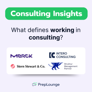 What defines working in consulting?