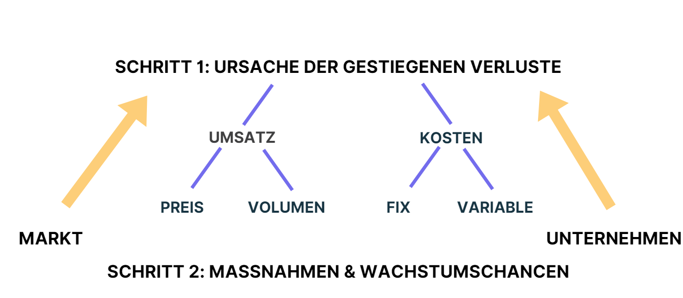 Strukturiere und analysiere die Informationen mit einem Problembaum.