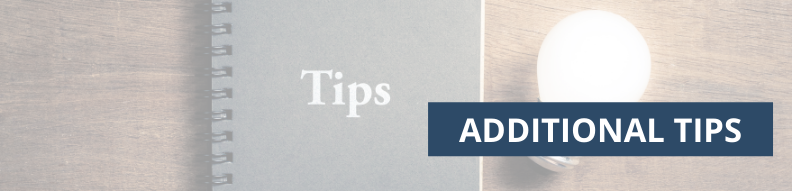 EY Parthenon Additional Tips