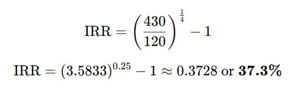 IRR-Formula with out numbers