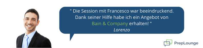 Bain Angebot Testimonial