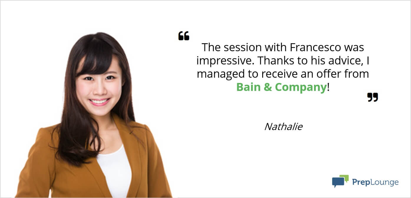 Case Coaching review by candidate Bain