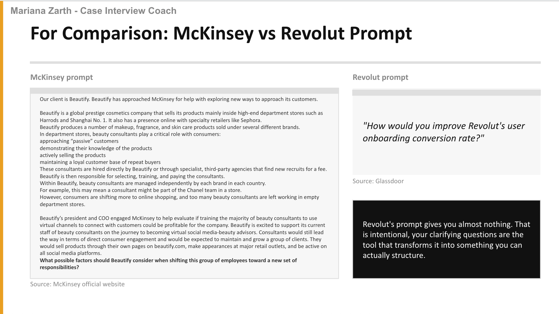 McKinsey Prompt vs. Revolut Prompt