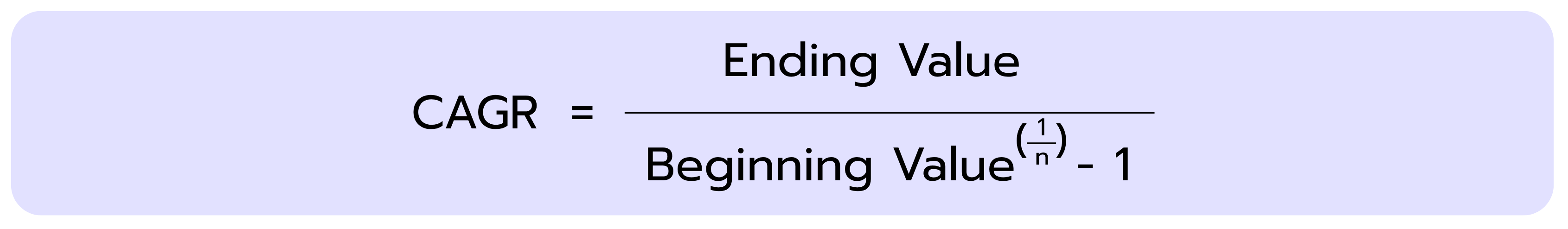 CAGR formula