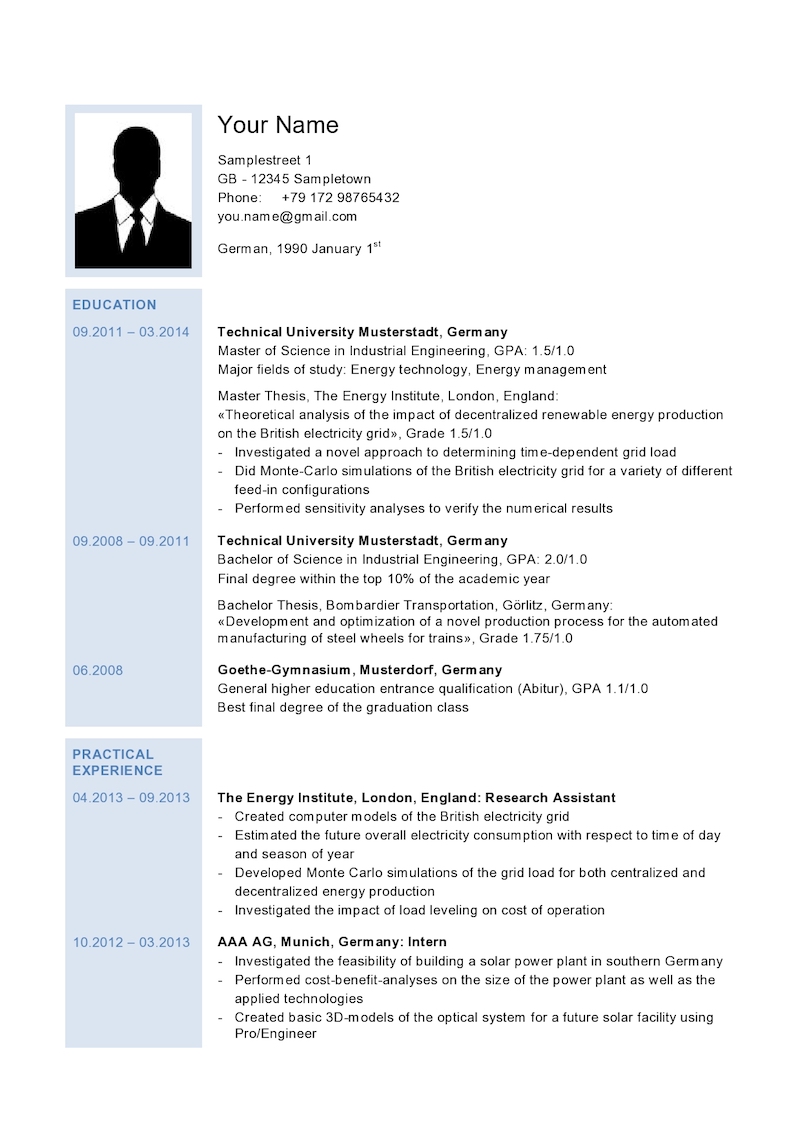 Consulting CV: Download your consulting resume template for free