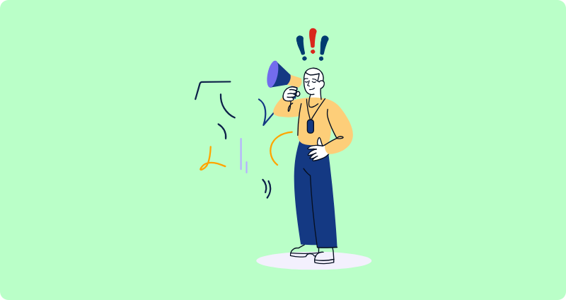 Person saying something