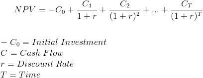 NPV formula