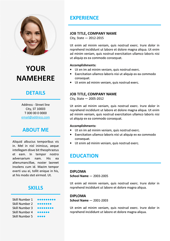 CV for consulting
