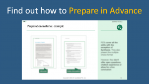 How to prepare in advance